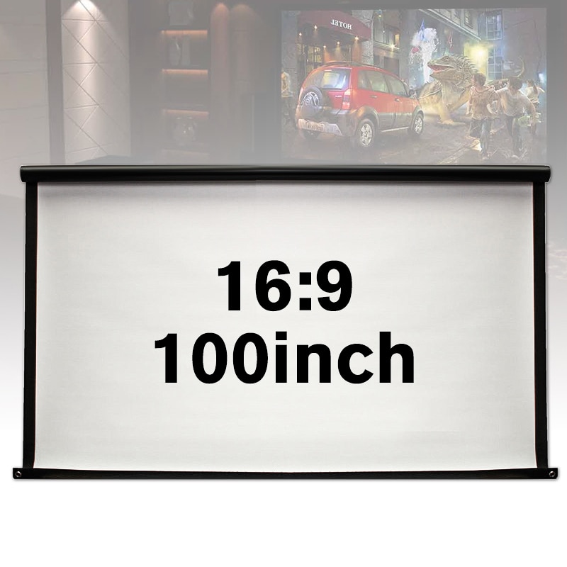 16:9 100 inch Projector 3D HD Screen Canvas Front Home Theatre Projection Screen High Brightness Foldable Movie Projector Screen