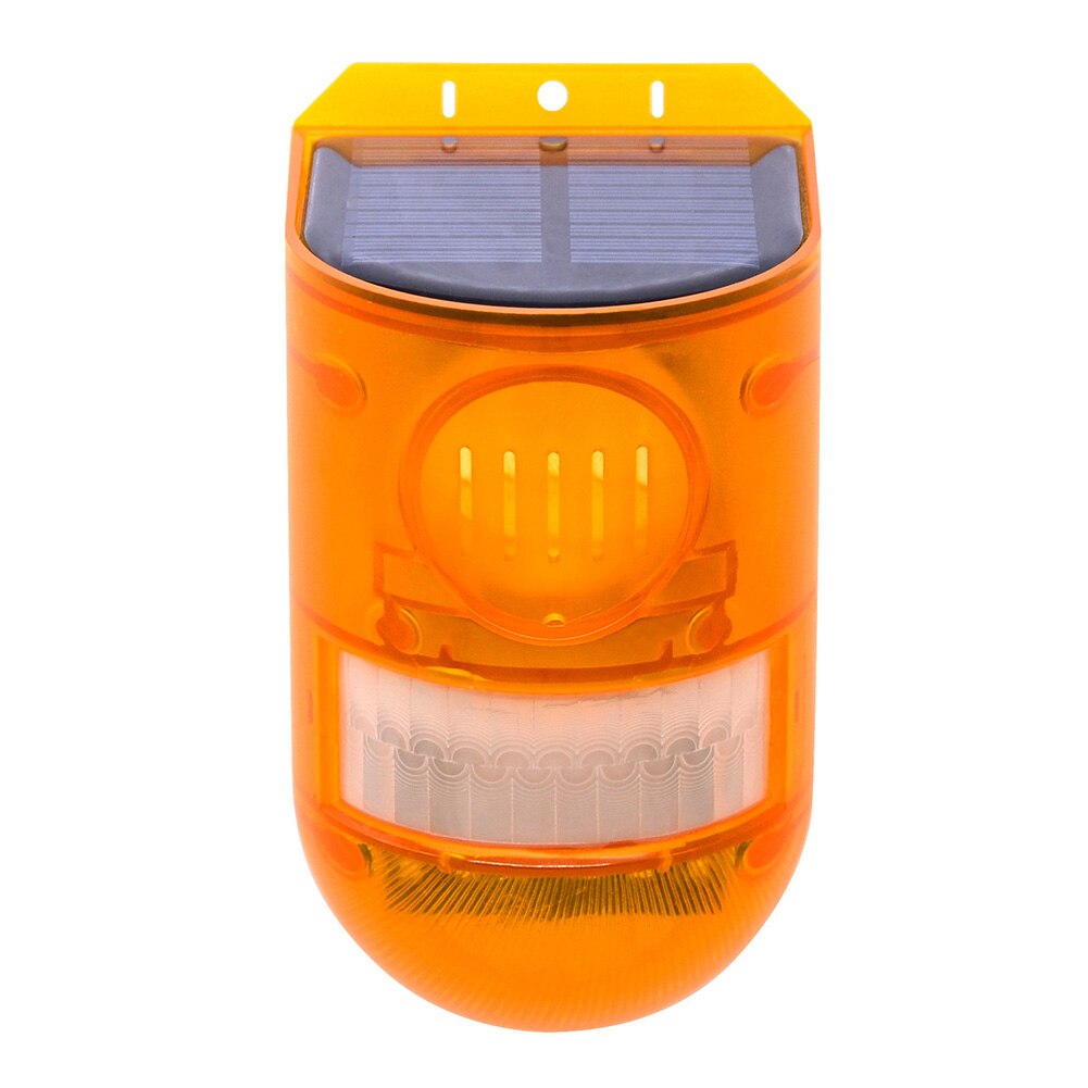 Security Home Safety Patio Outdoor Motion Sensor Wireless Solar Powered Warning Lamp Farm Garden ABS Factory LED Alarm Light: 1pc