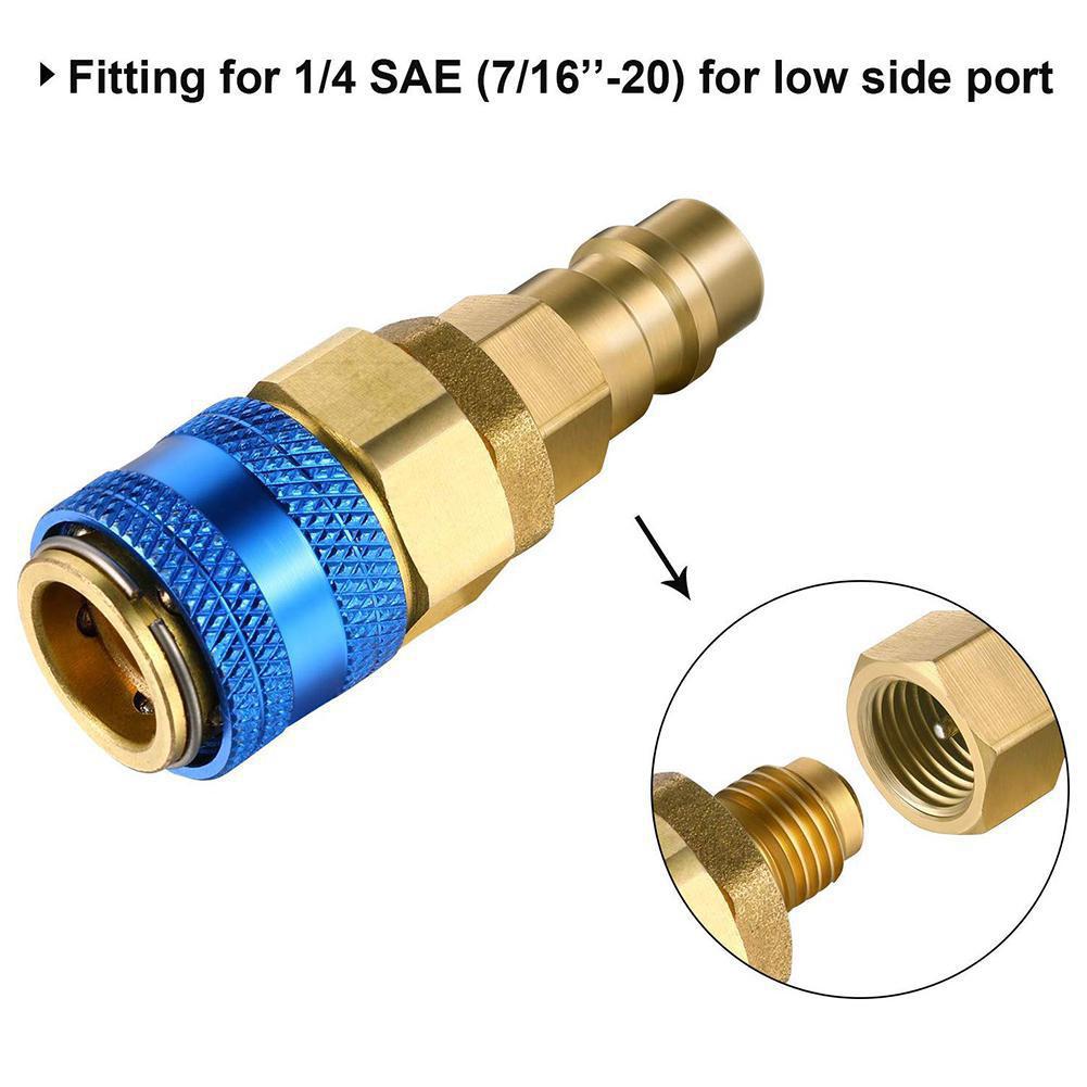 2 Packs Air Conditioning Retrofit Valve with Dust Cap Converts R12 to R134a Piercing Tap Valve Replace Car Accessories