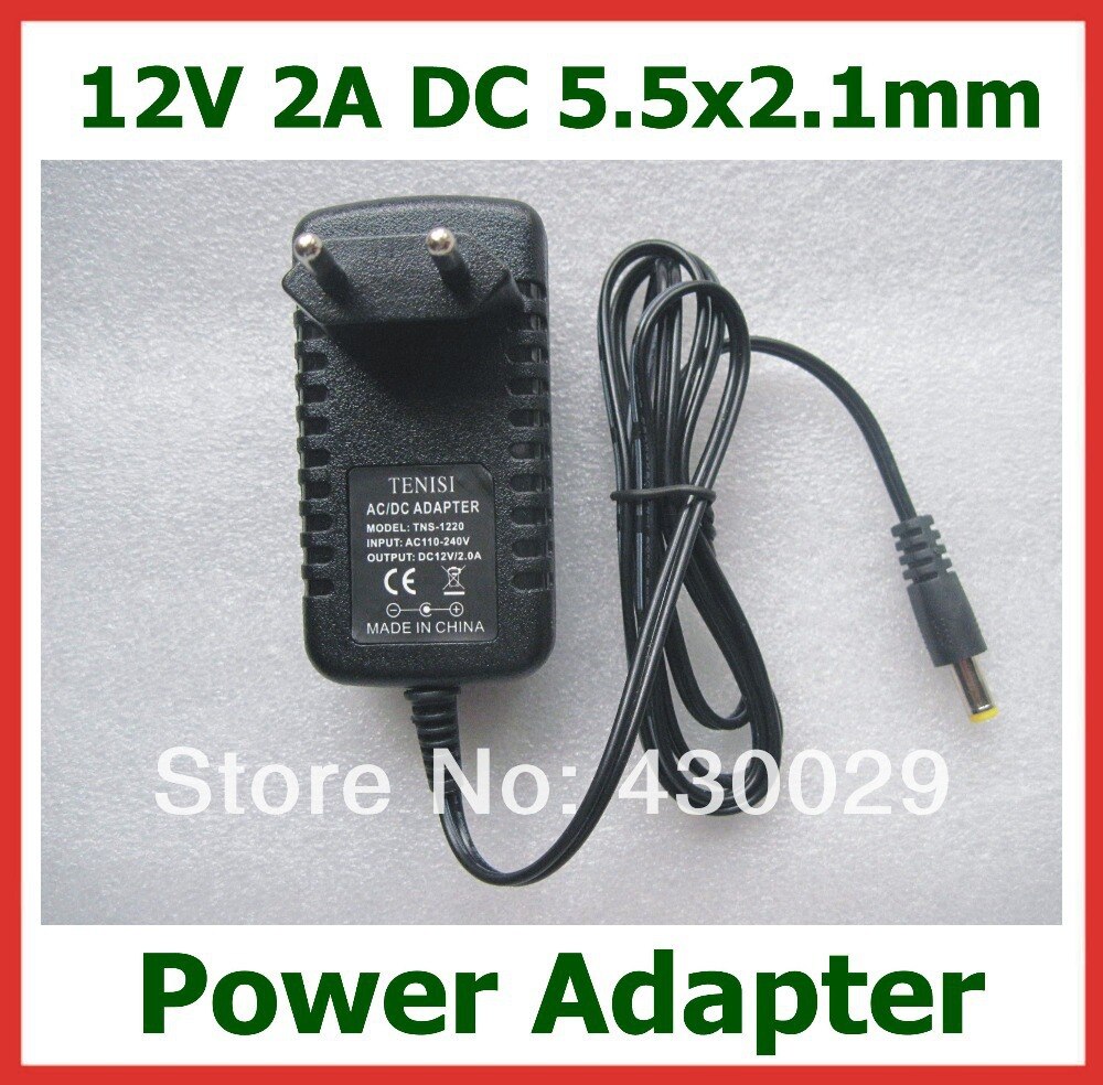 10 pieces 12v 2a dc 5,5 x 2,1mm power supply adapter eu to us plug charger for led strip lights, pdas, digital cameras