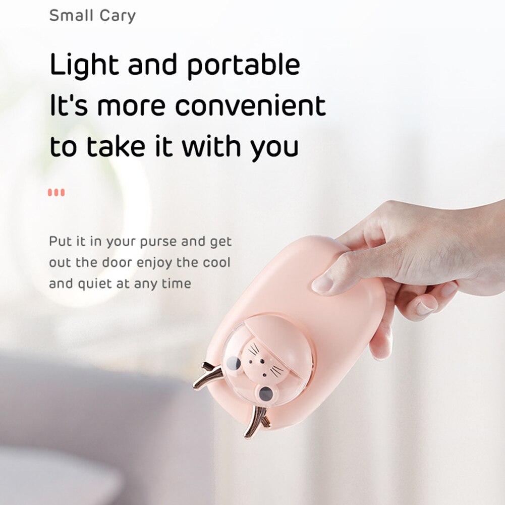Neck Fan - Bladeless Wearable Fan - 1800mAh Battery - Low Noise - Cartoon Pet Design