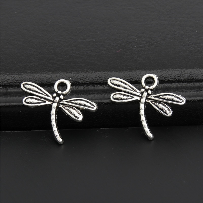 60pcs Tibetan Silver Color Dragonfly Charm Pendants For Diy Bracelet Necklace Jewelry Making Handmade A2856