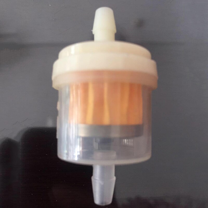 10 st universal inline gas/bränslefilter 6mm-7mm 1/4 " gräsklippare liten motor motorcykel skoter bensinfilter klart inline gas