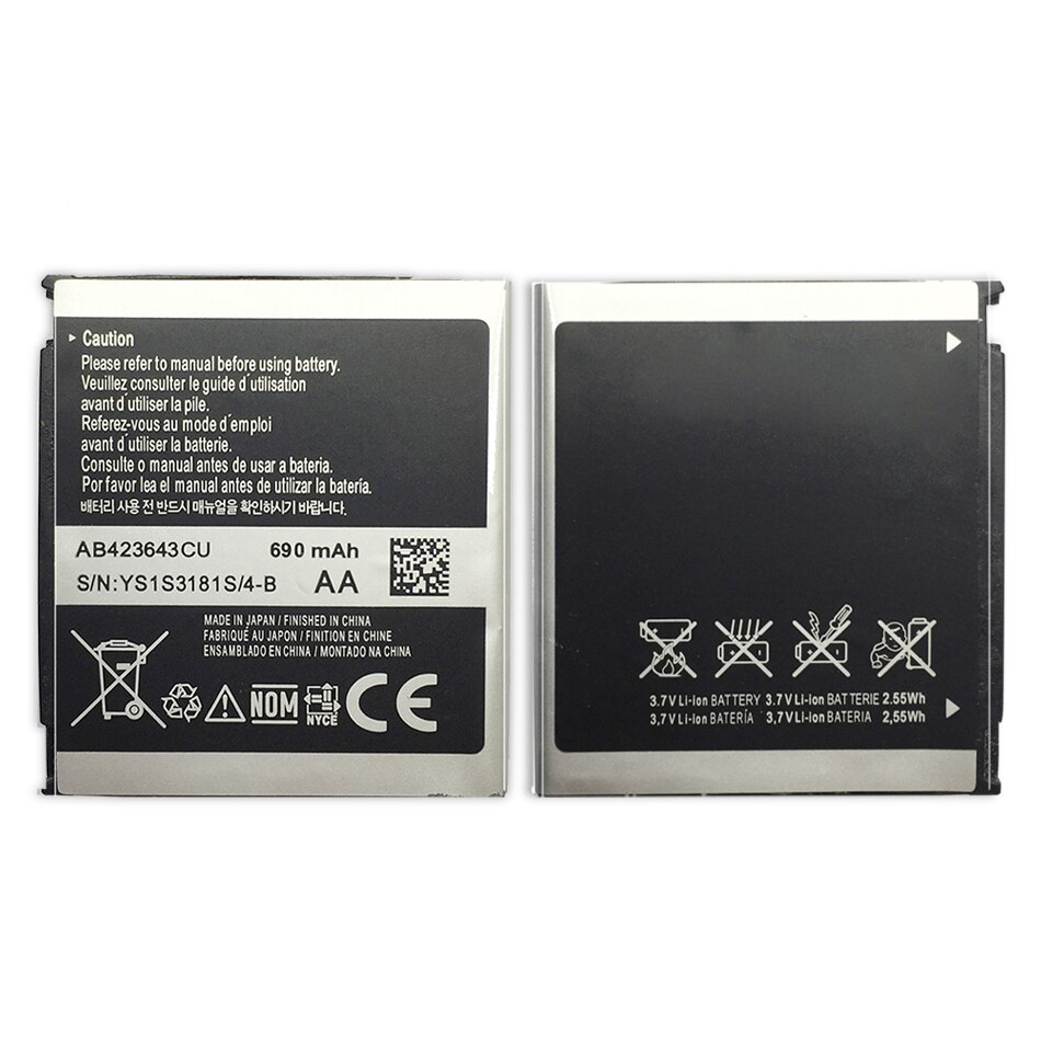 AB423643CU (AB423643CC AB423643CE) Battery for samsung X828 D830 D838 E840 F589 F639 U100 U308 U600 X820 with Track Code