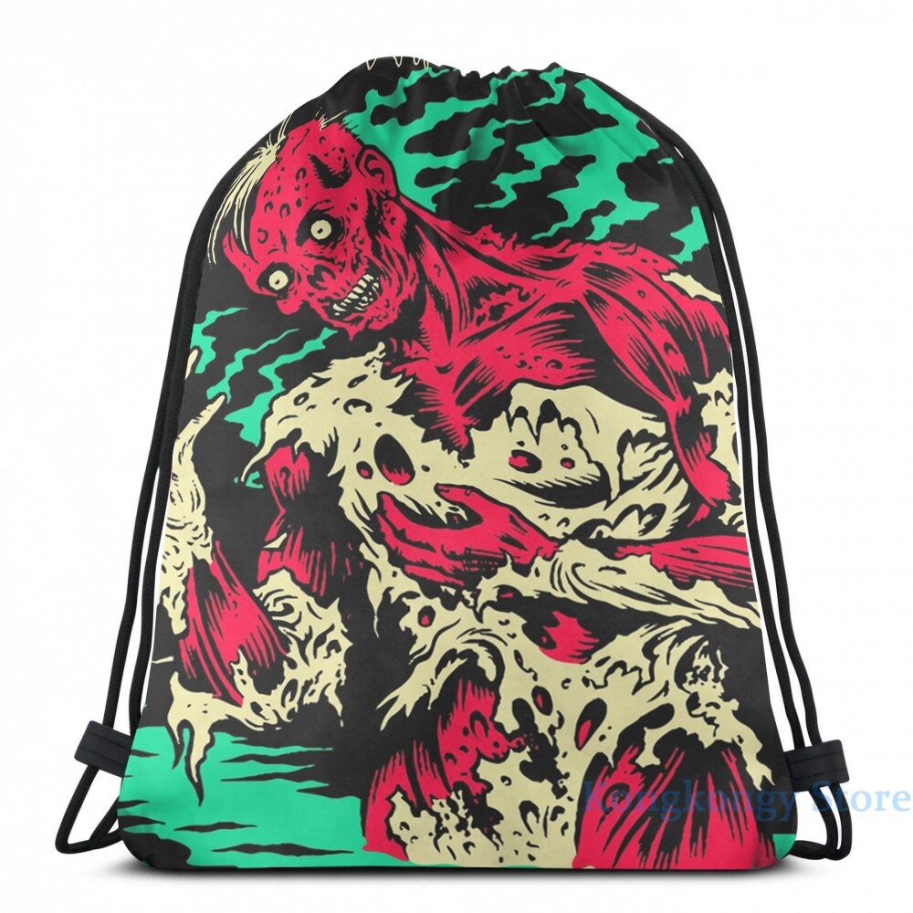 Divertido estampado gráfico The Cramps (color) mochila con carga USB para hombres, mochilas escolares para mujeres, bolsa de viaje para ordenador portátil: Drawstring Bag