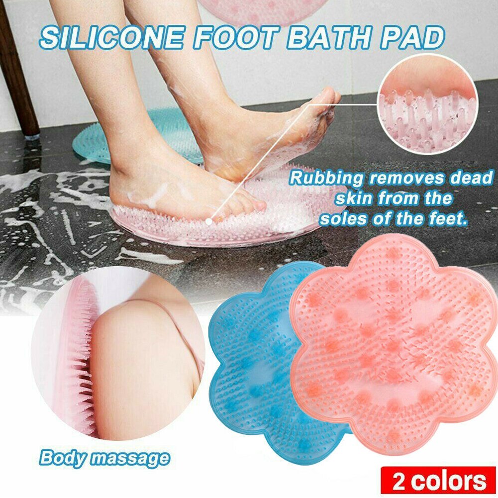 Scrub Bath Massage Pad Non-slip Bathroom Mat PVC Bead Foot Massage Pad Suction Safety Shower Bath Mat