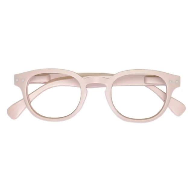 Occhiali da lettura per uomo/donna, montatura rotonda dal design in stile, occhiali da vista per lettori di prescrizione leggeri primavera cerniera: Colore rosa / +200