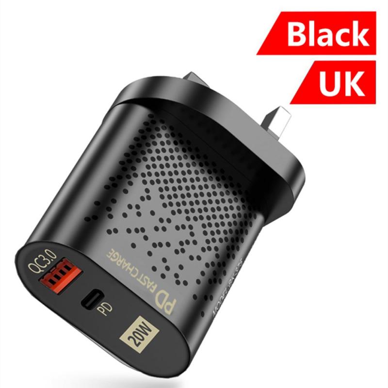 EU UNS UK Stecker PD20W Schnelle Lade Handy Ladegerät Quick Charge QC 3,0 Adapter Wand USB Ladegerät Für IPhone 12 Samsung Xiaomi: 03