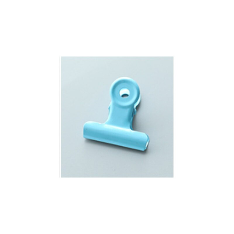 1 pc kleurrijke clips ronde metalen klem clips voor het inbinden van bestanden school kantoorbenodigdheden schrijfwaren bullet stippel dagboek: Lichtblauw