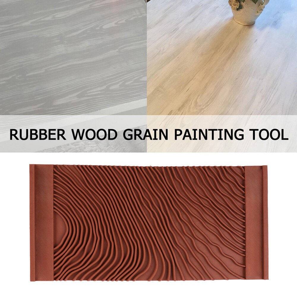 Rubber Wood Grain Painting Tool Imitation Wood Graining Pattern Wall Texture Art DIY Brush Painting Tool