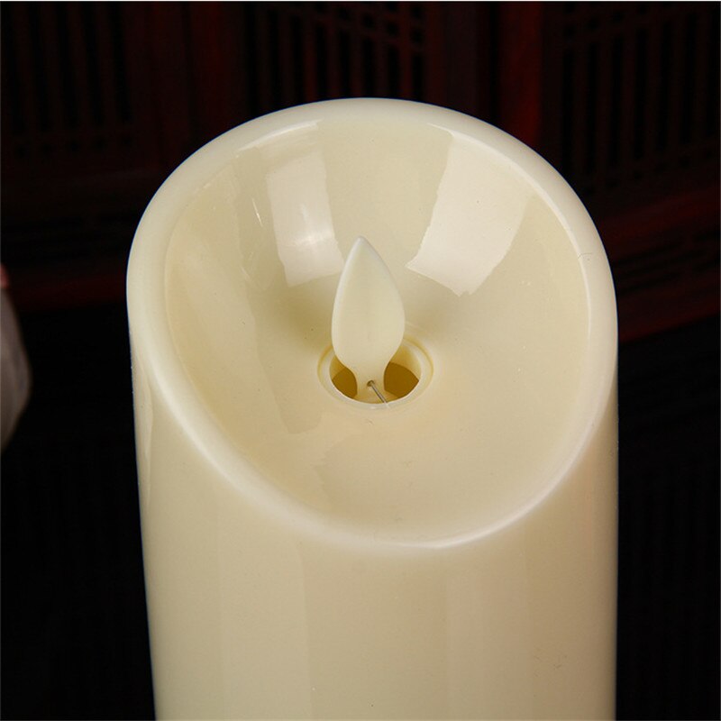 AAA Batterie Enthalten, flammenlose LED-kerzen Satz, zylindrische Batterie Betrieben Tanzenden Flamme Kerzen, Gelb Hochzeit Kerzen