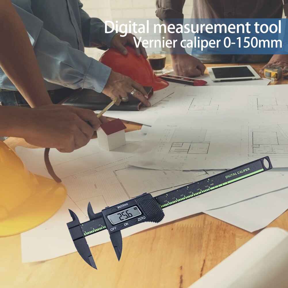 Plastic Digital Caliper Depth Measuring Tools Instrument Woodworking Gadget Depth Measurement 0-150mm Vernier Caliper