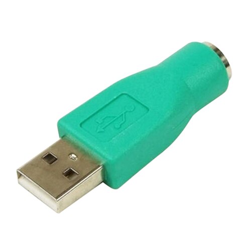 1 Pcs Oude Stijl Adapter Usb Male Poort 6Pin PS2 Vrouwelijke Converter Eenvoudige Installatie Groen Adapter Voor PS2 Muis of PS2 Toetsenbord