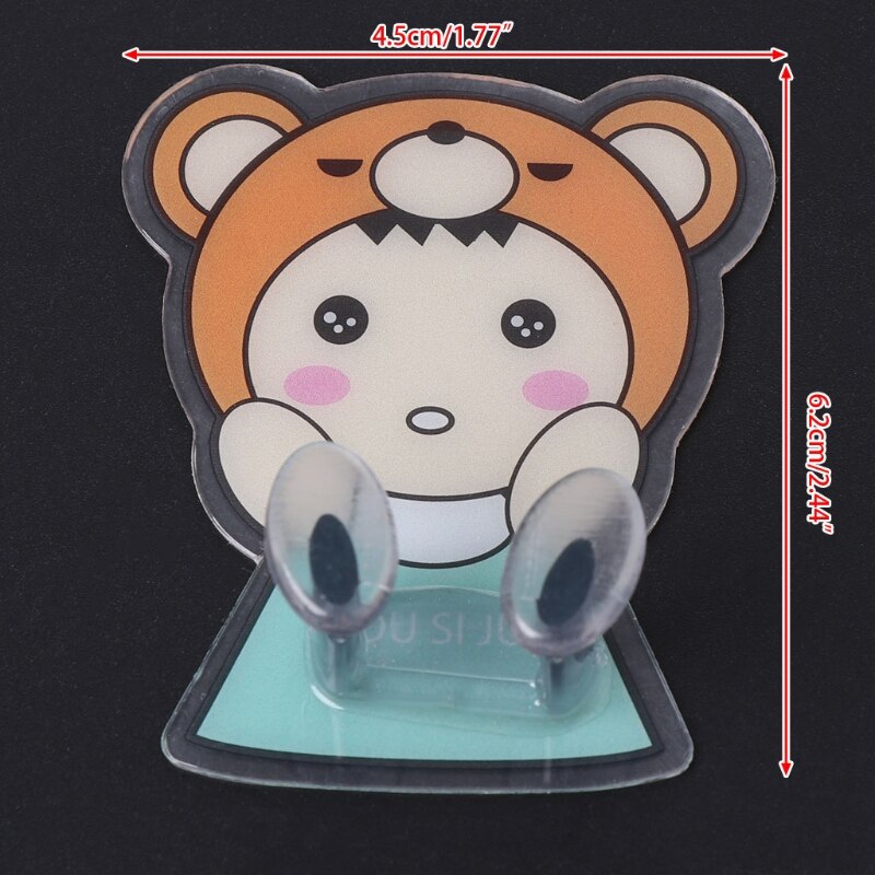 Cartoon Plug Holder Electrical Wire Organizer Storage Rack Wall Sticky Key Hook