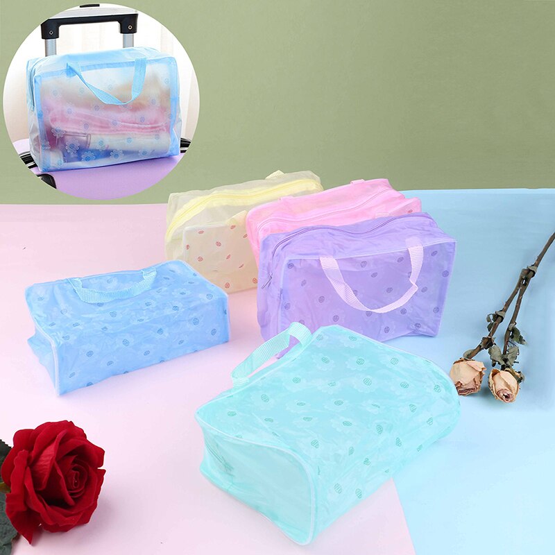 Helder Transparant Plastic Pvc Reizen Make-Up Tas Cosmetische Toilettas Zip Bag Pouch