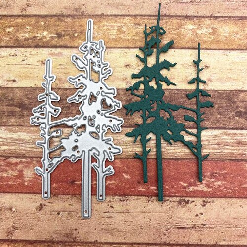 3Pcs Christmas Trees Metal Cutting Dies – Embossing Stencils For Scrapbooking – Carbon Steel