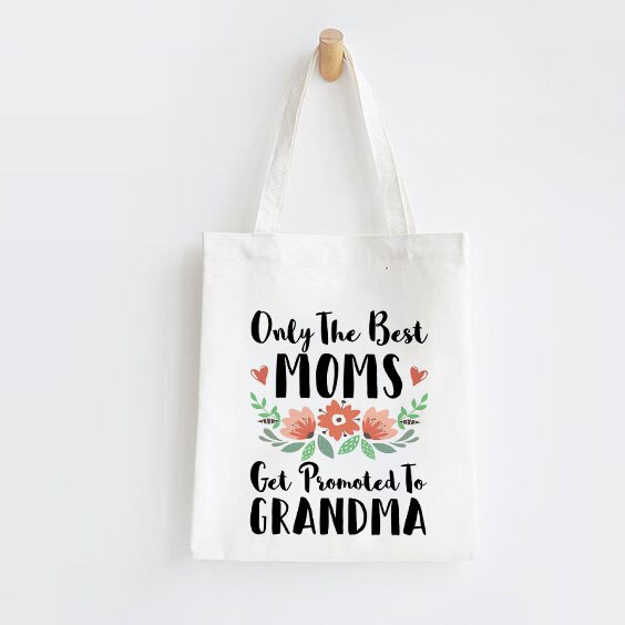 Verdens bedste bedstemor lærred tote shopping taske bedstemor skulder shopper tasker dame håndtaske stor tote bedstemor: B1795- spsk. m