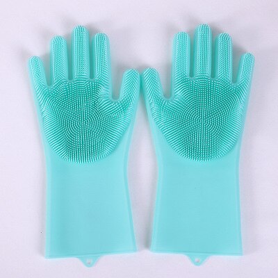 Guantes para fregar platos mágicos, limpieza de silicona, esponja para lavar platos, herramienta de limpieza de cocina, multiuso, 1 par: B