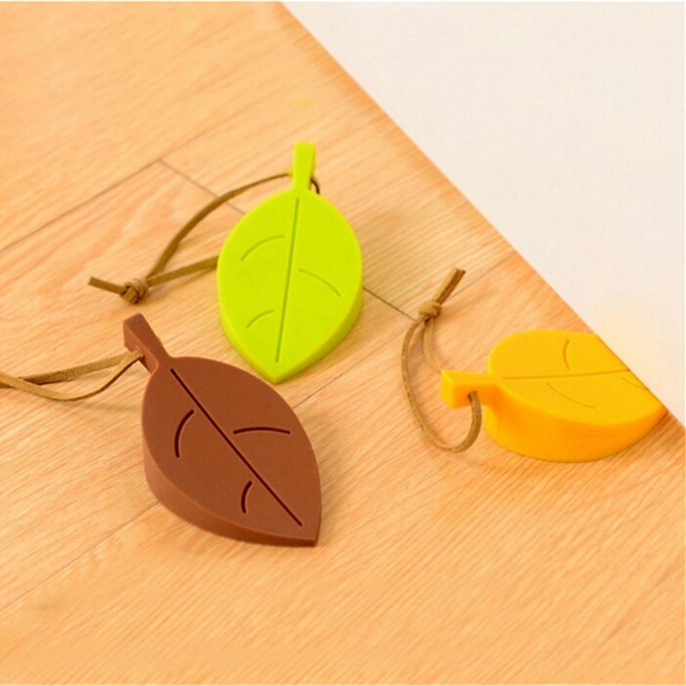 Leaves Silicone Rubber Door Stop Stoppers Door Block Children Anti-Folder Hand Security Door Card Hanging Door Stop