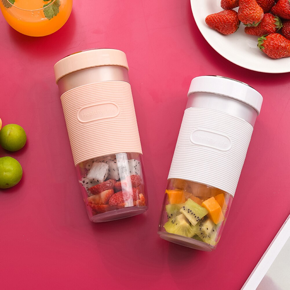 300ml Portable Electric Fruit Juicer Home USB Rechargeable Smoothie Maker Blender Mini Food Processor Juice Maker Juice Cup