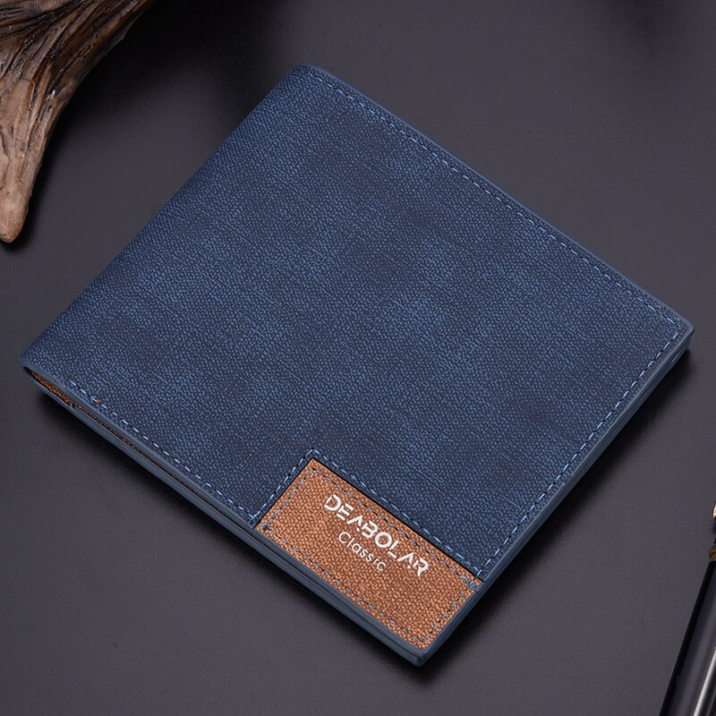 Wallet Men&#39;s Short Wallet Retro Multi-card Short Wallet Multifunctional PU Waterproof Wallet Coin Clip Wallet