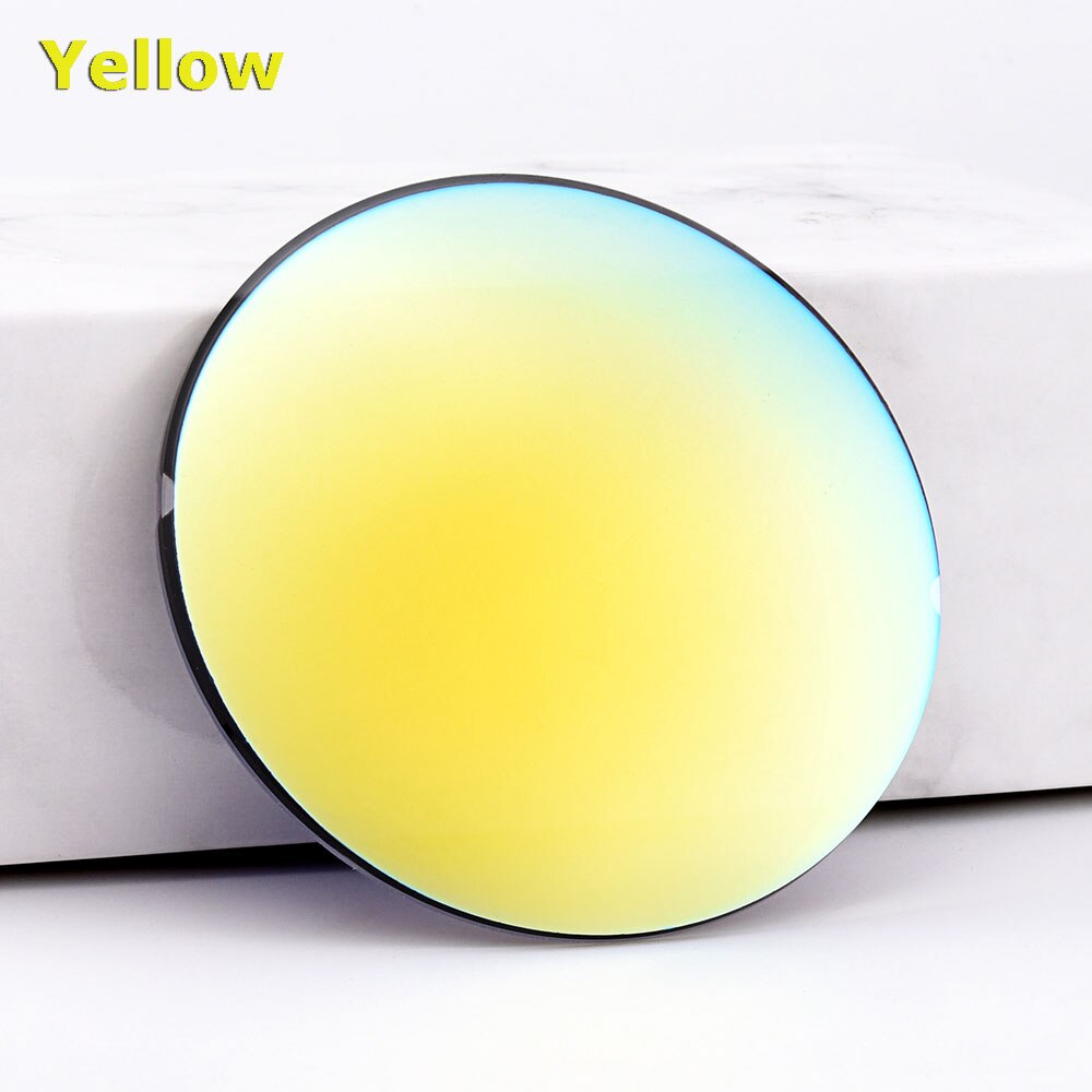 Gmei-gafas de sol ópticas polarizadas de alto índice, lentes de revestimiento de espejo polarizadas graduadas, 7 colores opcionales, 1,61: Yellow