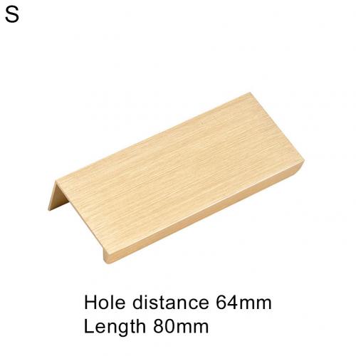 Gold Aluminum Hidden Handle Tatami Handles Rotating Platform Invisible Handle for Kitchen Drawer Pull Cabinet: Golden / XL