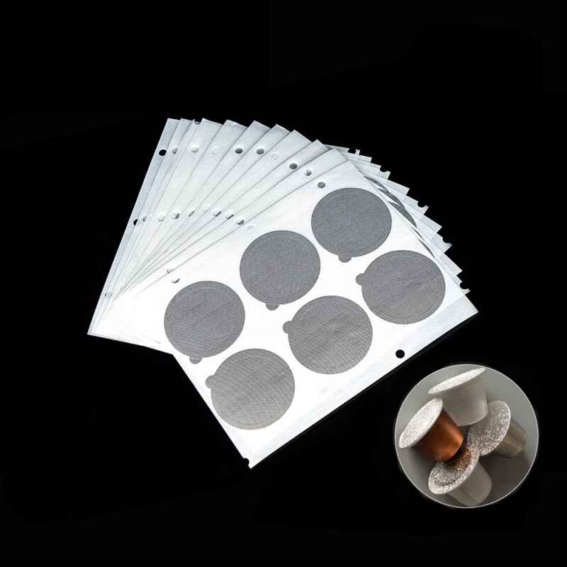 100 Stks/set Koffie Capsule Stickers Zelfklevende Aluminium Koffie Folie Deksels Zeehonden Voor Lege Nespresso Pod Wegwerp Afdichting Film