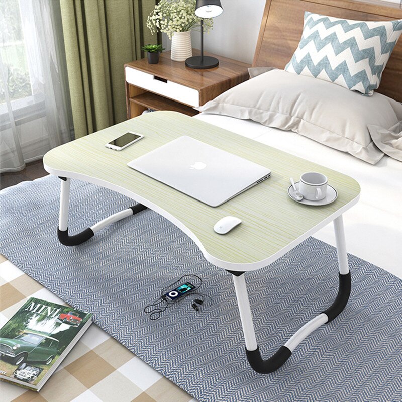 wooden foldable computer folding laptop desk table for beds and sofa