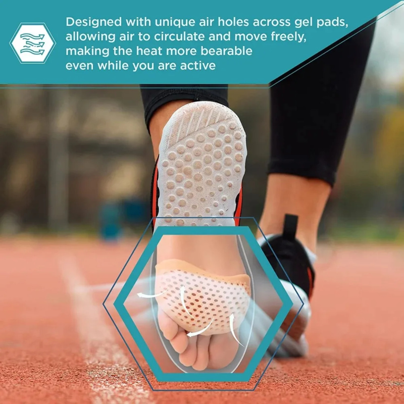 Silicone Metatarsal Pads Toe Separator Pain Relief Foot Pads Orthotics Foot Massage Insoles Forefoot Socks Foot Care Tool