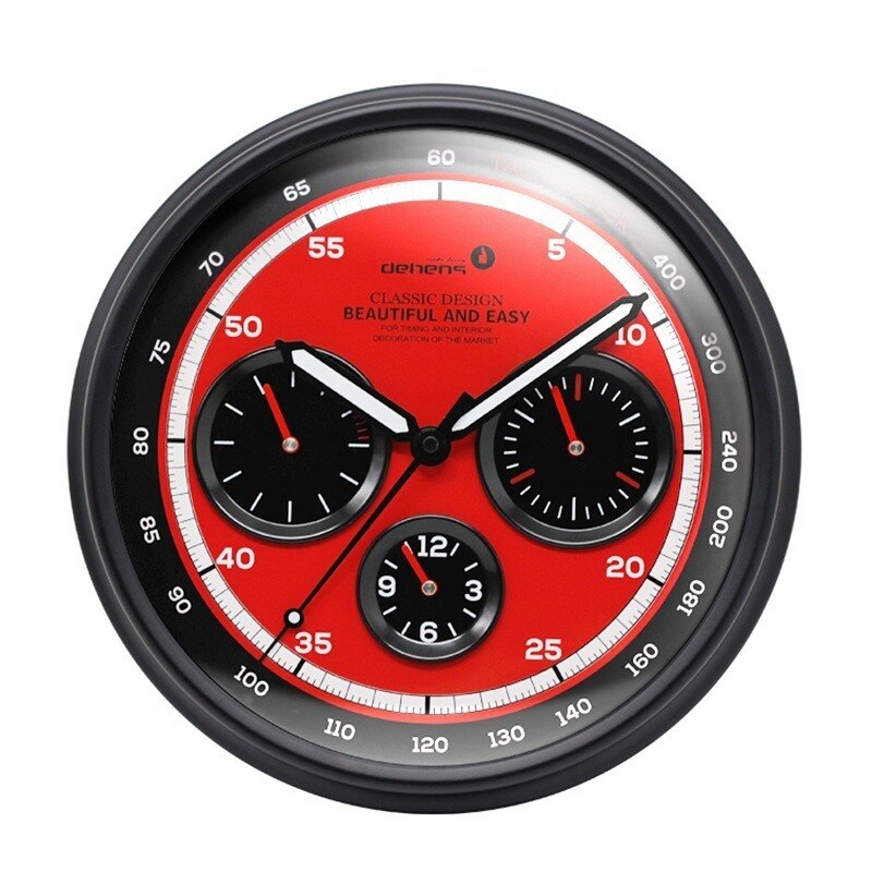 Reloj de pared para el salpicadero, de Metal, barato, para decoración del hogar, dorado, silencioso, para dormitorio, cocina, de cumpleaños