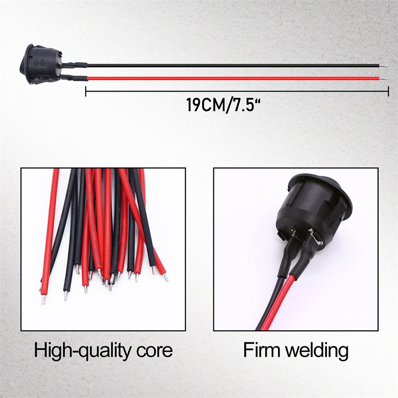 5/10Pcs Rocker Switch ON/Off SPST 2Pin Latching Toggle Switch Snap Boat Car Round Switches Pre-Wired 6A/250V 10A/125V AC