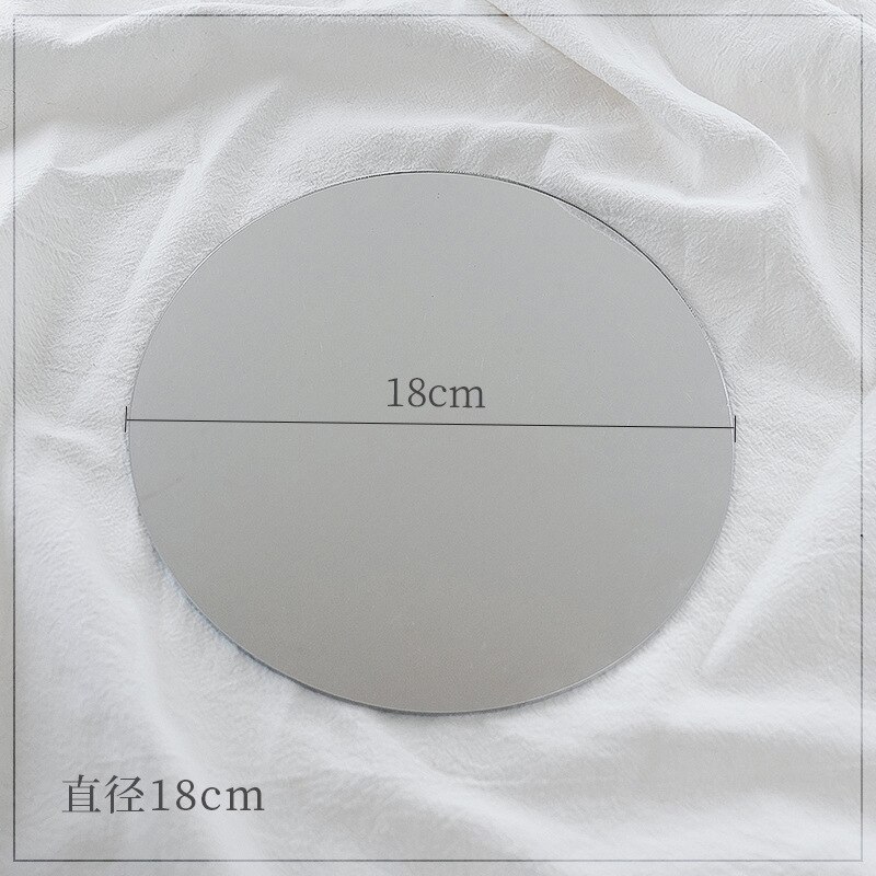 Ins Photo Props Acrylic Mirror Reflection Board Reflector Photography Props Shooting Background Ornaments Posing Props: Diameter 18CM