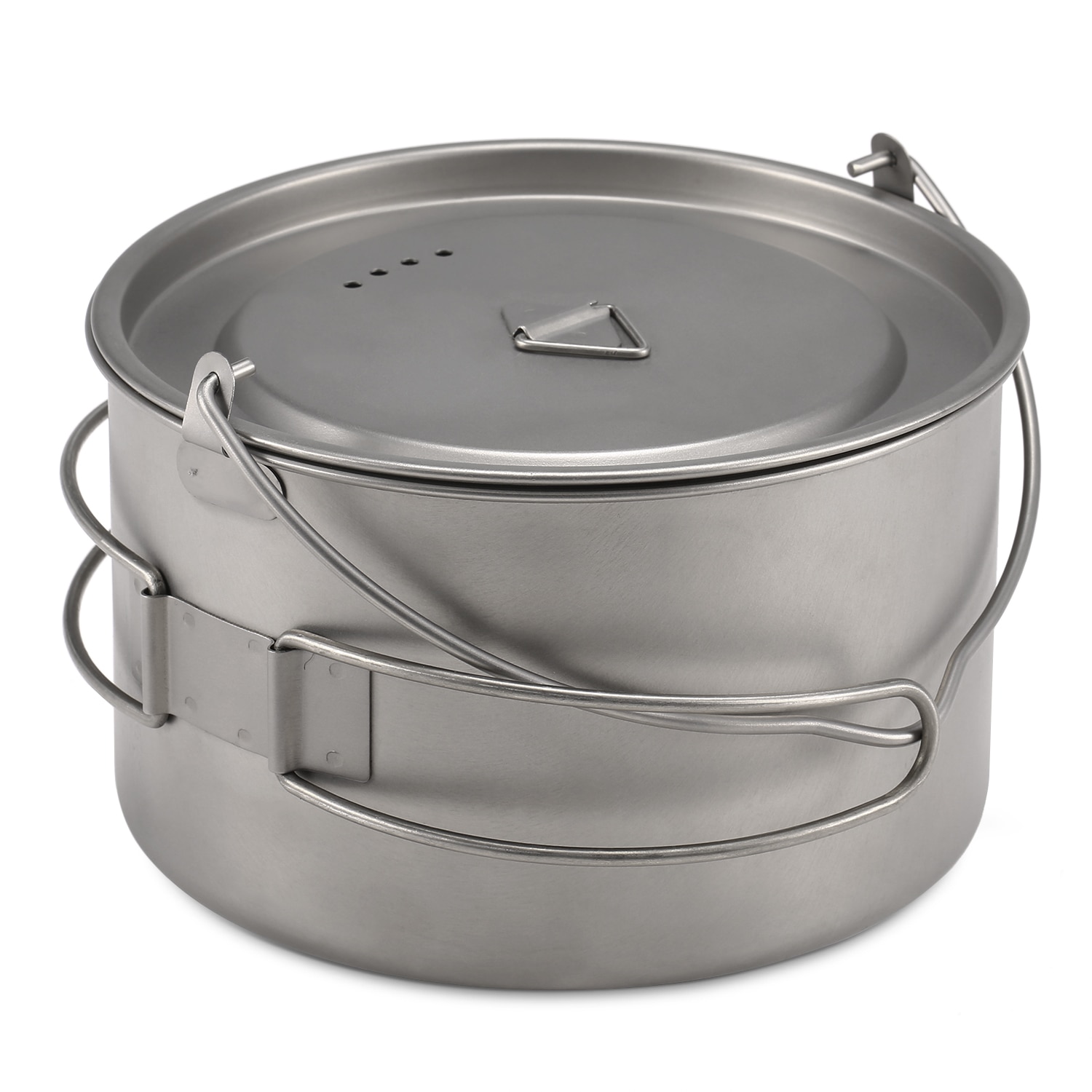 Lixada 1,25 L Titan Topf Tragbare Ultraleicht Camping Titan Topf mit Faltbare Griff draussen Camping Wandern Kochen Ausrügestochen
