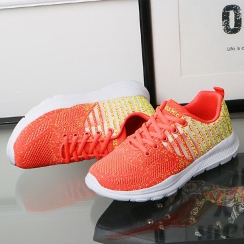 Zapatillas De tenis transpirables para Mujer, Zapatos deportivos cómodos con plataforma, De tejido ligero