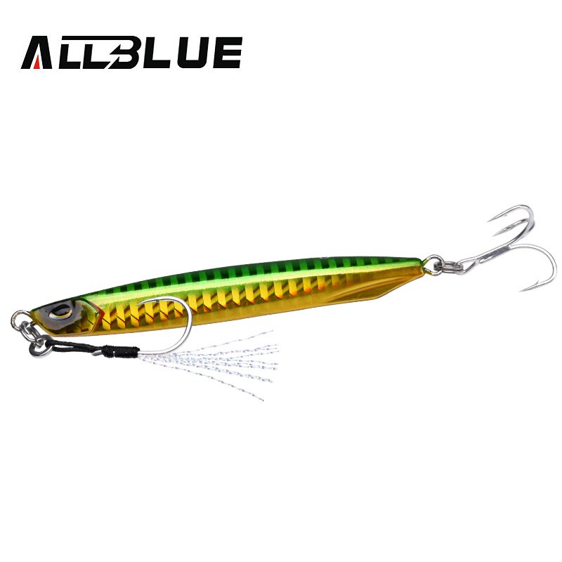 Allblue Drager Super Slanke Ssz Metalen Casting Jig 20G 30G Shore Slepen Cast Jigging Lepel Zink Vissen Lokken kunstmatige Aas Pakken: 60g / Color A