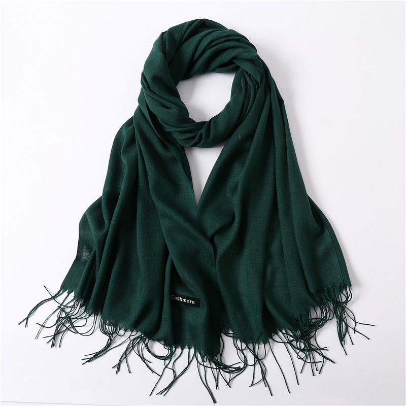 Frauen Winter weich warm wie Schal Luxus Schals Damen Tücher schwarz Poncho Schals ﻿: Kakifarbig