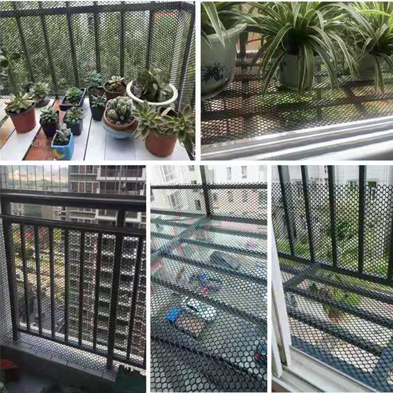 Schwarz Kunststoff Draht Netz Garten Dicht Gittergewebe Pad katze freundlicher Sicherheit Balkon Geländer Treppen Schutz Netz Werkzeuge