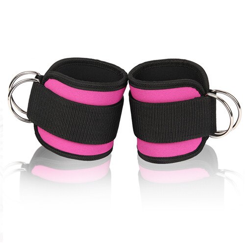 Fitness Resistance Bands Enkelbandjes Neopreen Enkelboeien Voor Kabel Machines Been Gym Workout: PINK