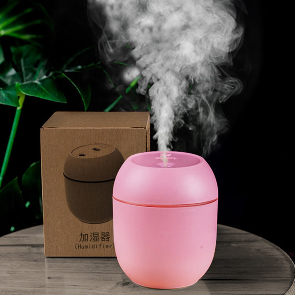 Draagbare 300Ml Luchtbevochtiger Usb Ultrasone Verblinden Cup Aroma Diffuser Cool Mist Maker Luchtbevochtiger Luchtreiniger Met Romantische Licht: style2-pink