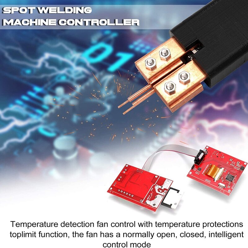 NY-D08 Spot Welding Machine Controller Pneumatic Color LCD Display Multi-Point Personalization with Temperature Sensor