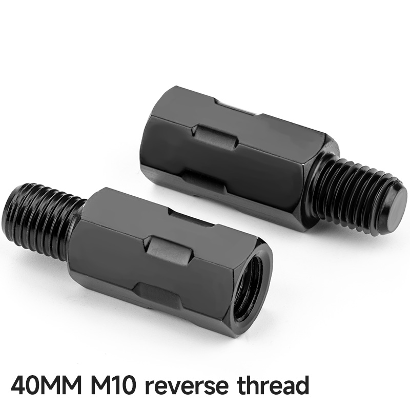 Longer Extension Black Motorcycle Rearview Mirror Adapters M8 8mm M10 10mm Anti clockwise Right Left Hand Thread Changing Screws: Brown