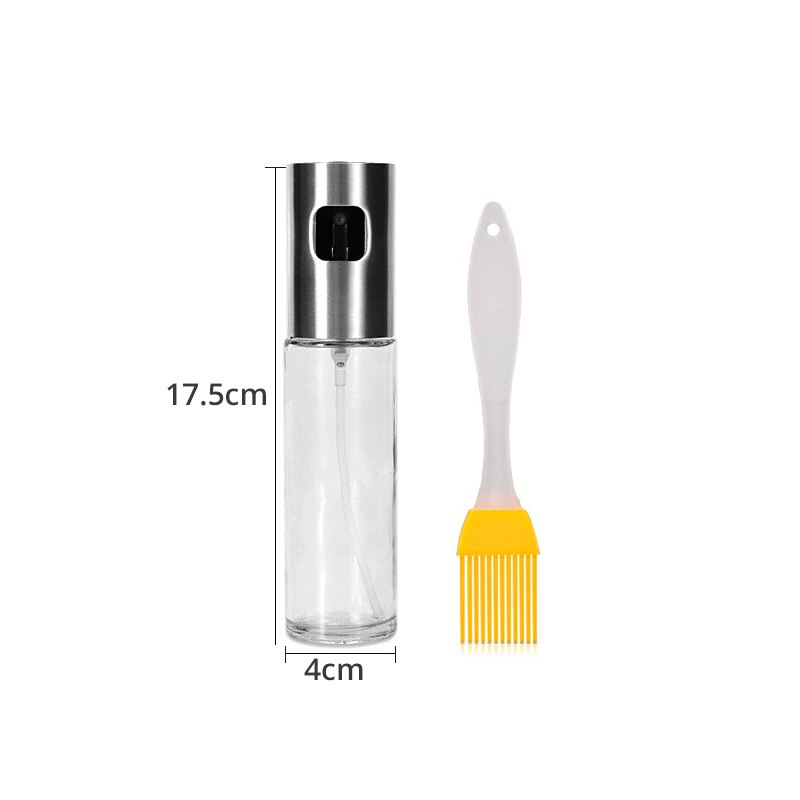 Olijfolie Spuit Dispenser Voor Koken, Bbq En Lucht Friteuse, premium Glas Olie Azijn Sojasaus Spray Voor Grillen, Keuken: Without Scale x 1