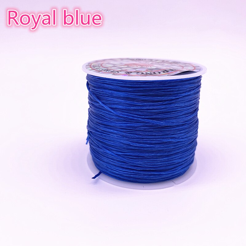 50M/Roll Flexible Elastic Crystal Line Rope Cord For Jewelry Making Beading Bracelet Wire Fishing Thread Rope Color U Pick: Royal blue