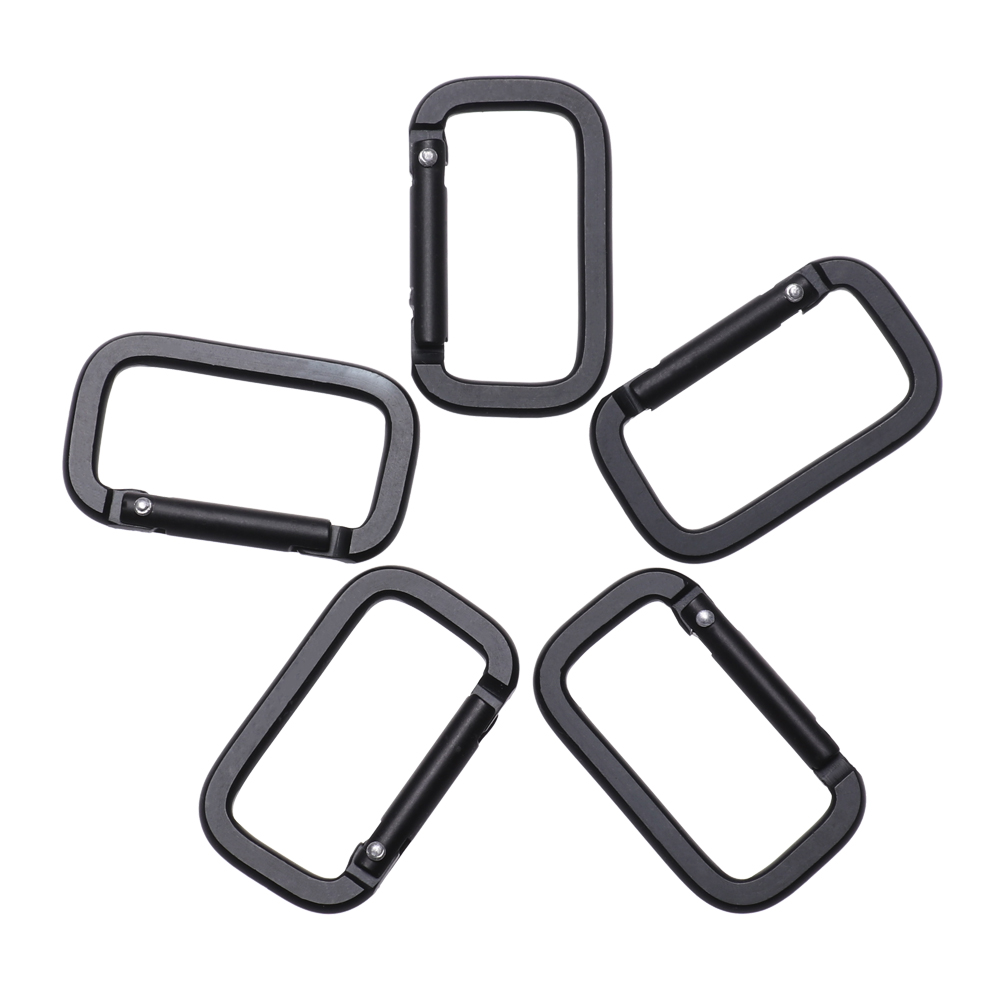 2/5 Stuks Aluminium Plated Ovale Ring Gespen Clips Karabijnhaak Gate Lente voor Purse Handtas Push Trigger Snap Haken Carabiners