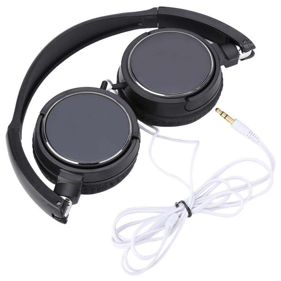 Foldable Compact Wired Headset Stereo HiFi Music Headphone Support TF Card Earphone