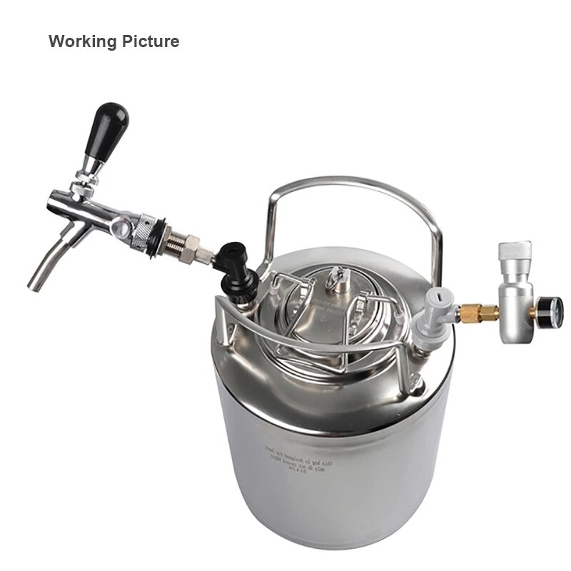 6L Cornelius Fass, Edelstahl Steek Ball sperren Bahre Wein Fass, Mini Fass Mit Griff/Deckel Für Homebrew Party Bar