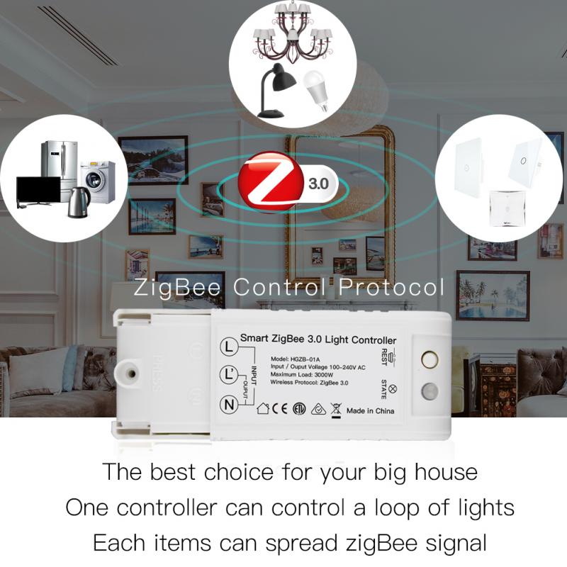 Zigbee 3.0 DIY Smart WiFi Light LED Dimmer Switch/ Switch APP Remote Control 1/2 Way Switch,Works with Alexa Echo Google home