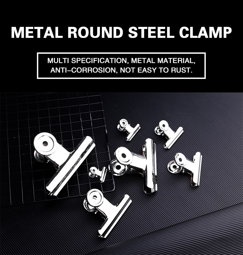 1p Powerful Metal Clip Stationery Office Supplies Household Folder Fixing Small Book Clip Extra Large Sketch Board Drawing Clip