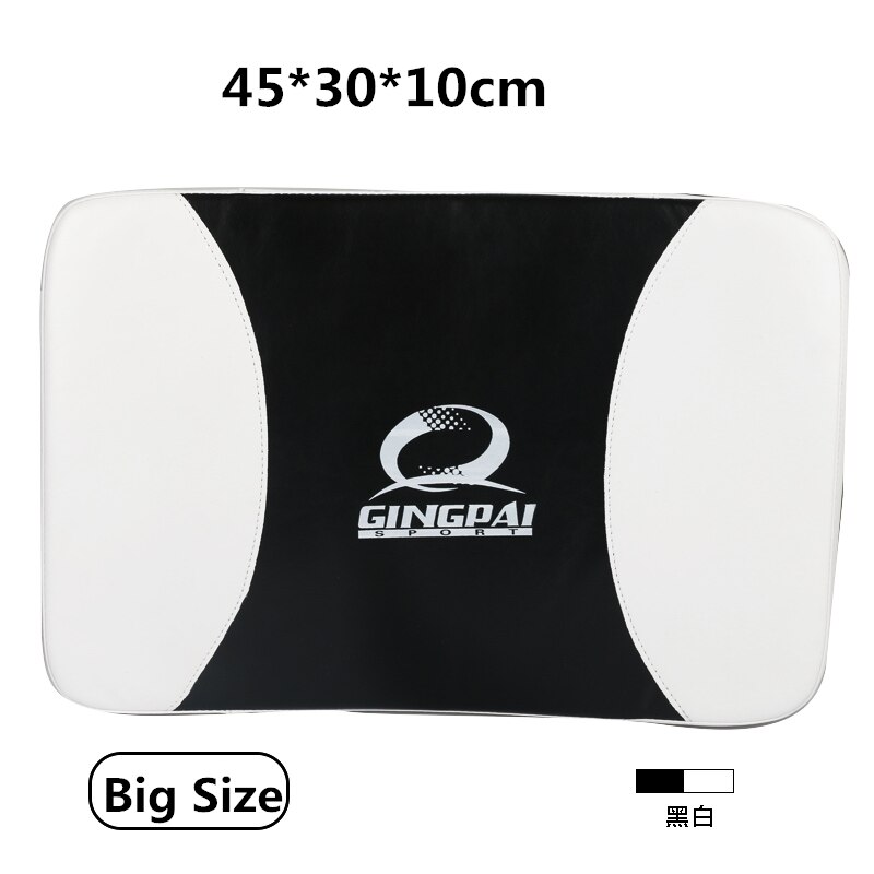 45*29*10cm big kicking pad curved Iran Boxing pads PU leather adult kids Muay thai Taekwondo karate MMA target Karate protectors: Size L black white